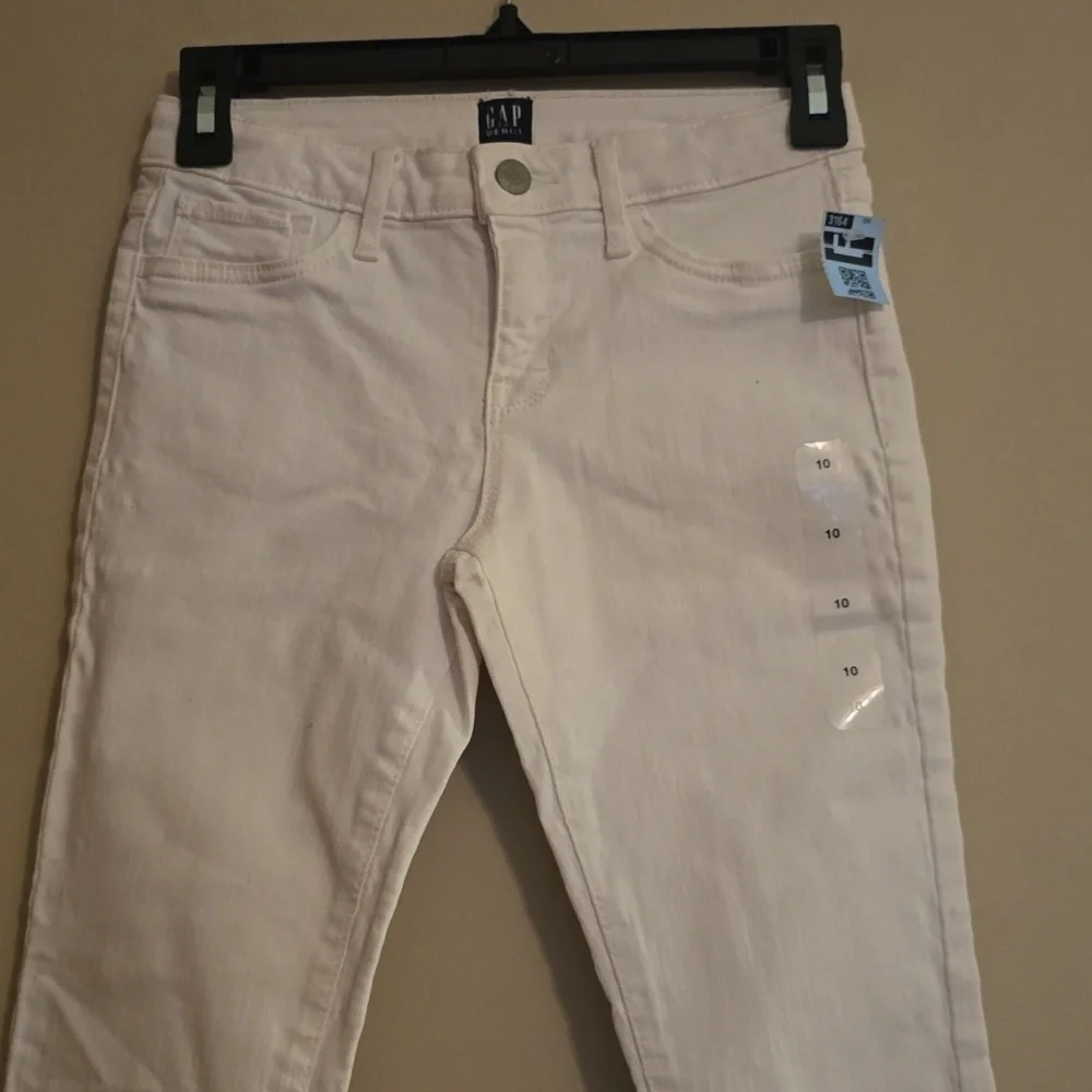 New Gap Kids Kids Size 10 Stretch Super Skinny‎ White Jeans